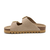 Sandalia Malibú de plataforma color arena beige para mujer