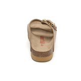 Sandalia Malibú de plataforma color arena beige para mujer
