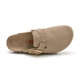 Zueco Dallas Plataforma Arena Beige Mujer