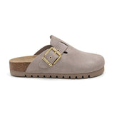 Zueco Dallas Plataforma Taupe Marron Mujer