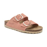 Sandalia Malibú de piel color salmón para mujer