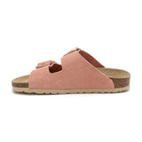 Sandalia Malibú de piel color salmón para mujer