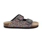 Sandalia Malibú multicolor negra para mujer
