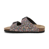 Sandalia Malibú multicolor negra para mujer