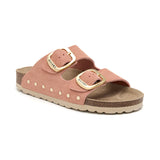 Sandalia Icon Malibú de piel color salmón para mujer