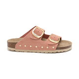 Sandalia Icon Malibú de piel color salmón para mujer