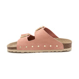Sandalia Icon Malibú de piel color salmón para mujer
