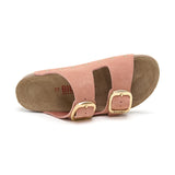 Sandalia Icon Malibú de piel color salmón para mujer