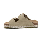 Sandalia Venice color crudo y caqui para mujer
