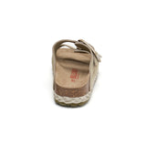 Sandalia Venice color crudo y caqui para mujer