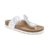 Sandalia Dakota plateada para mujer