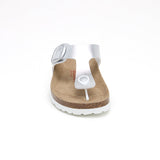 Sandalia Dakota plateada para mujer