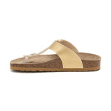 Sandalia Dakota dorada para mujer