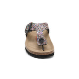 Sandalia Dakota multicolor negra para mujer