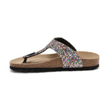 Sandalia Dakota multicolor negra para mujer