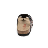 Sandalia Dakota multicolor negra para mujer
