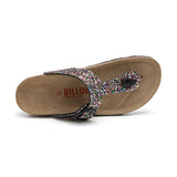 Sandalia Dakota multicolor negra para mujer