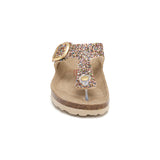 Sandalia Dakota dorada para mujer