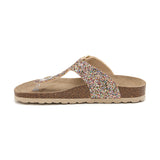 Sandalia Dakota dorada para mujer