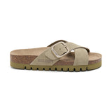 Sandalia Golden Bay en color crudo y caqui para mujer
