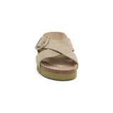 Sandalia Golden Bay en color crudo y caqui para mujer