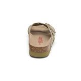 Sandalia Golden Bay en color crudo y caqui para mujer