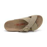Sandalia Golden Bay en color crudo y caqui para mujer