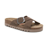 Sandalia Golden Bay de piel marrón para mujer