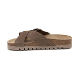 Sandalia Golden Bay de piel marrón para mujer