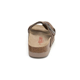 Sandalia Golden Bay de piel marrón para mujer