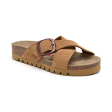 Sandalia Golden Bay de cuero para mujer