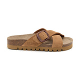 Sandalia Golden Bay de cuero para mujer