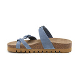 Sandalia Nashville tejana azul para mujer