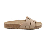 Sandalia Monterey beige y marrón para mujer