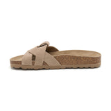 Sandalia Monterey beige y marrón para mujer