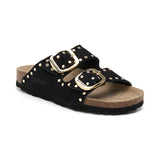 Sandalia Malibu Glam negra para mujer