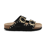 Sandalia Malibu Glam negra para mujer