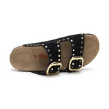 Sandalia Malibu Glam negra para mujer