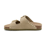 Sandalia Malibu Glam Ecru Caqui para Mujer