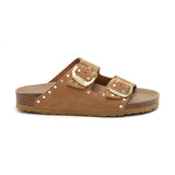 Sandalia Malibu Glam de cuero para mujer