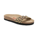 Sandalia Santa Mónica de leopardo marrón para mujer