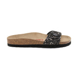 Sandalia Santa Mónica color cobre negro para mujer