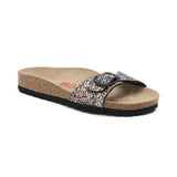 Sandalia Santa Mónica multicolor negra para mujer