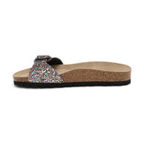 Sandalia Santa Mónica multicolor negra para mujer