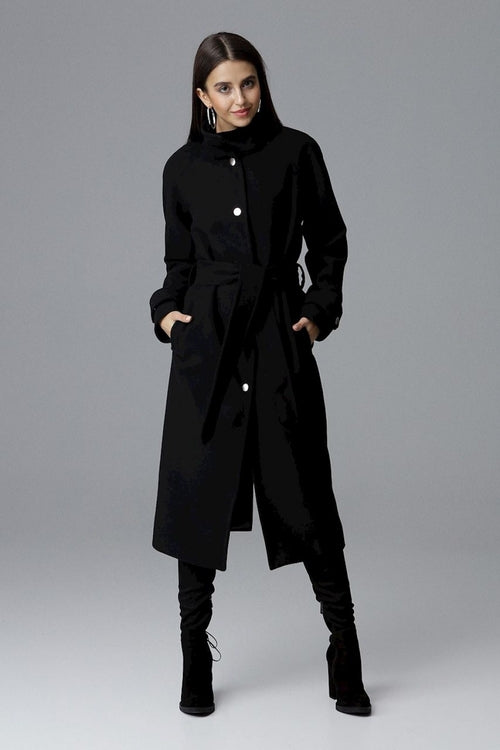 Naira Chaqueta femenina elegante en negro vista frontal