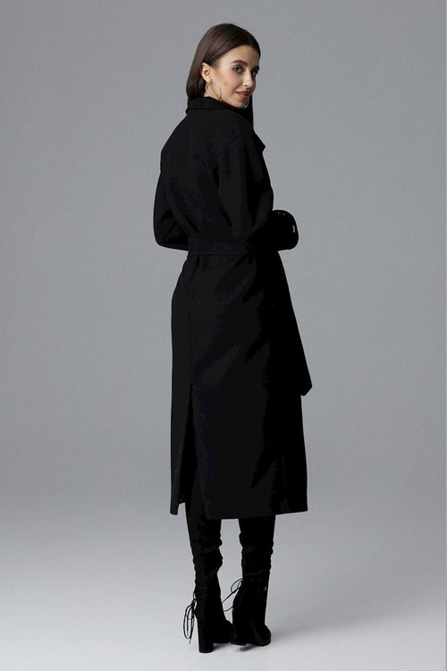 Naira Chaqueta femenina elegante en negro vista lateral