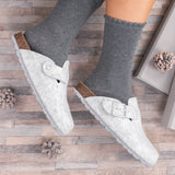 Zueco Gris Mujer