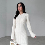 York | Vestido corto de suéter de otoño