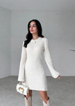 York | Vestido corto de suéter de otoño