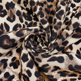 Abrigo reversible con capucha y estampado de leopardo